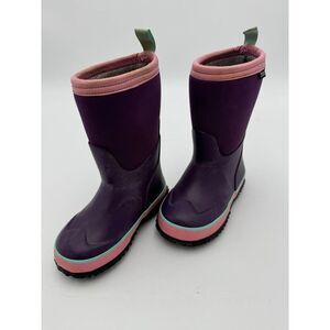 MCIKCC Kid's Size Medium Easy Clean Rain Snow Waterproof Rubber Boots Multicolor